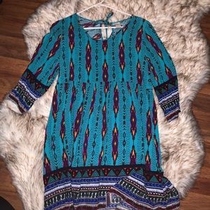 Colorful loose fitting long shirt